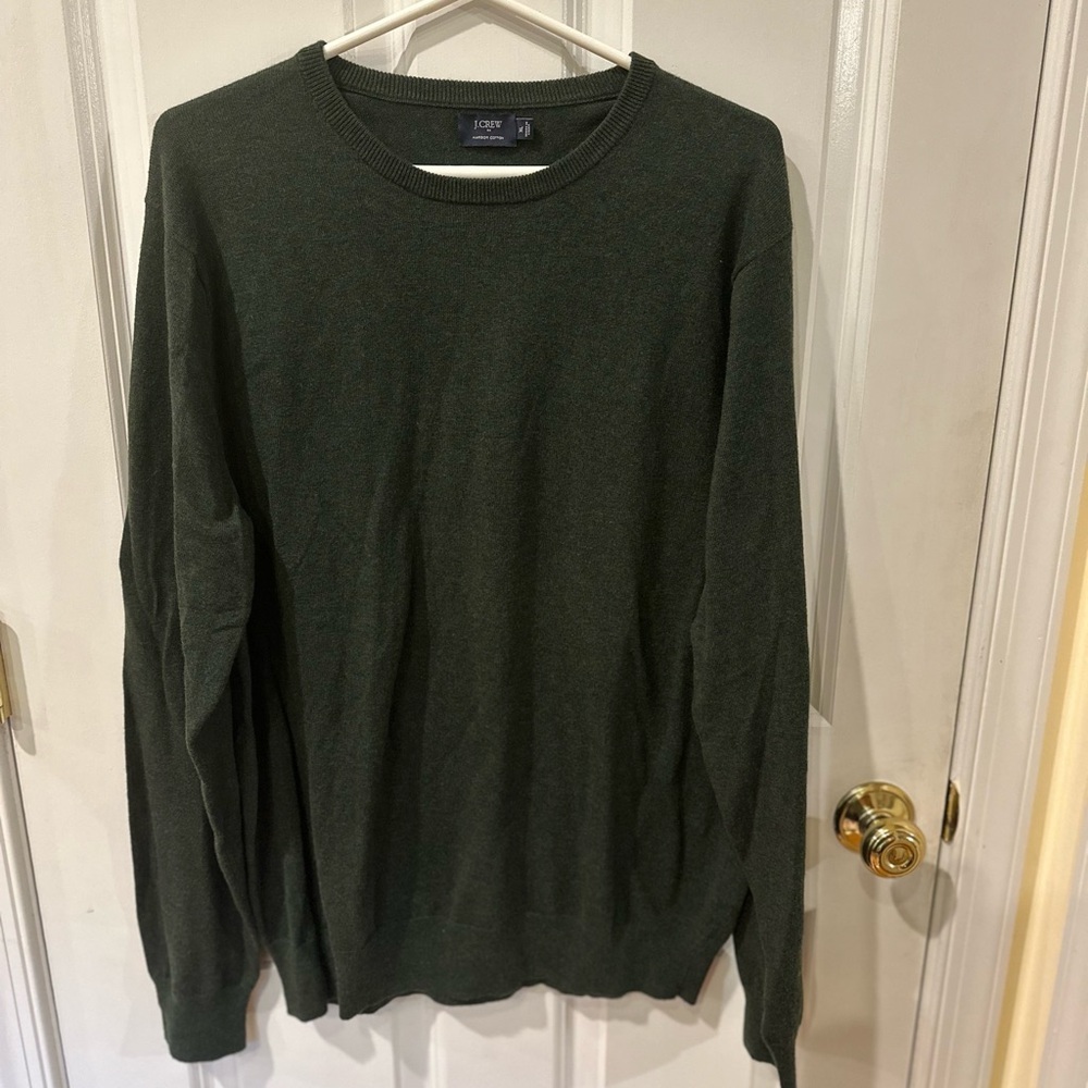 J. Crew Green Crewneck Sweater Classic Style